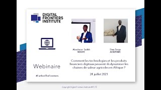 Webinaire La digitalisation des services financiers dans les chaines de valeur agricoles en Afrique [upl. by Ttezzil42]