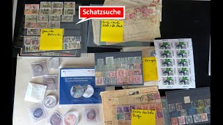 Briefmarken Briefe und Münzen  Schatzsuche in meinen Einkäufen der letzten Zeit [upl. by Phillipe855]