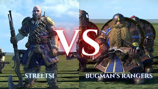 WARHAMMER III Total War  Streltsi VS Bugmans Rangers [upl. by Eicarg]