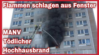 ❌️Ein TOTER und über 50 VERLETZTE bei Hochhausbrand in Leipzig‼️MASSIVE RAUCHWOLKE🚨Großeinsatz🚒 [upl. by Marcellina]