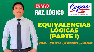 ✅EQUIVALENCIAS LÓGICAS PARTE I  LÓGICA para PREUNIVERSITARIOS  RAZONAMIENTO LÓGICO [upl. by Eula218]