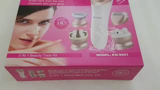 Review KemeiModelKM 8001Epilator5 in 1 [upl. by Xuerd452]