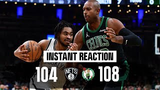 INSTANT REACTION Celtics grind out win vs Nets in overtime thriller [upl. by Neeroc888]