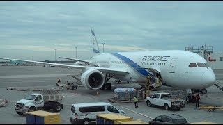 El Al Airlines Boeing 7879  Tel Aviv to New York JFK  4K Video [upl. by Otho]