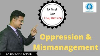 CA Final Law 1 Day Revision FOR MAY 20 Part 12 Oppression amp Mismanagement [upl. by Adelia]