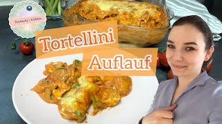 Tortellini Auflauf mit Tomatensahnesoße  lecker und sehr leicht zubereitet [upl. by Ahsaela]