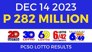 Lotto Result December 14 2023 9pm PCSO [upl. by Tami]