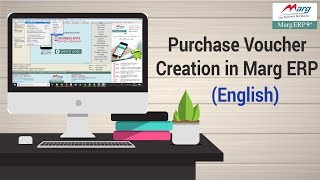 Purchase Voucher Creation in Marg ERP English [upl. by Isnam]