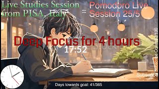 4Hour Free Study With Me  Pomodoro Technique Lofi Beats and RealTime Focus  Pomodoro Timer [upl. by Decamp786]