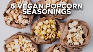 6 Easy Vegan Popcorn Seasonings  Two Market Girls [upl. by Ahab429]