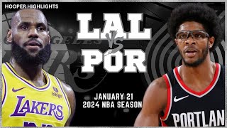 Los Angeles Lakers vs Portland Trail Blazers Full Game Highlights  Jan 21  2024 NBA Season [upl. by Othilie]