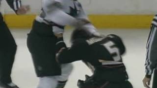 Joe Thornton vs Steve Montador Oct 17 2008 [upl. by Dryden385]