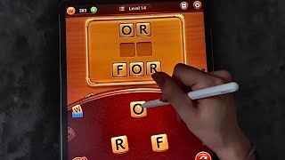 😴 iPad ASMR  Word Connect puzzles  writing sounds  clicky whispers [upl. by Dede]