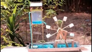 DIY Water Wheel Generator How to Make Free Energy from Water at Home [upl. by Biddle]