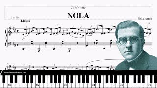 Felix Arndt  Nola Cover PIANO Sheets Tutorial PIANO Nola  Score Piano Felix Arndt [upl. by Derfla180]