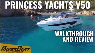 2020 Princess V50  Boat Review [upl. by Nonnaehr510]