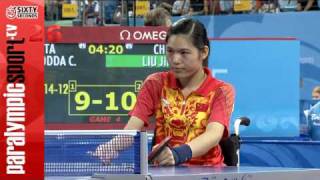 Table Tennis Women Prelimnary Class 12  Beijing 2008 Paralympic Games [upl. by Ivar916]