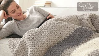 Crochet Hibernation Blanket Pattern  EASY  The Crochet Crowd [upl. by Urbai387]