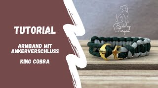 Armband mit Anker Tutorial  Paracord Anleitung deutsch [upl. by Namyh940]