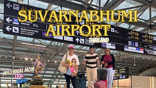 Suvarnabhumi airport Thailand  huge and very spacious airport  smooth flow [upl. by Aztiraj]