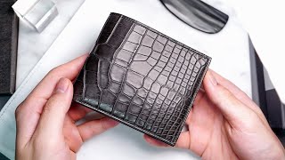 Making Hermes alligator bespoke wallet that beat the 5000 Hermes wallet [upl. by Orford]