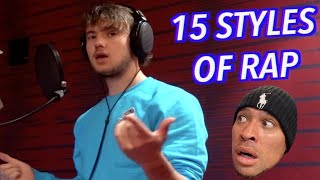 FIRST TIME Reaction to 15 Styles of Rapping By Quadeca ft Dababy Wow [upl. by Cynara251]