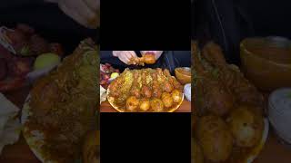 SPICY VEG BIRYANI SPICY CHICKEN CURRY EGG CURRY🔥shorts asmr asmreating mukbang [upl. by Munsey]