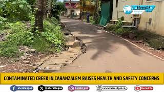 Contaminated creek in Caranzalem raises health and safety concerns [upl. by Phillane]