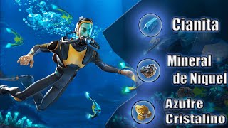 Subnautica  Localización CIANITA MINERAL DE NÍQUEL AZUFRE CRISTALINO En menos de 5 minutos [upl. by Ramsa984]