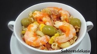 Ensalada de pasta con vinagreta de limón [upl. by Anoirb]