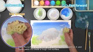 How to painting a rock【poster color techniques】 [upl. by Boar]