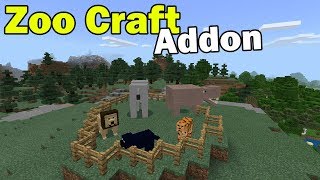 ZooCraft Addon  Minecraft PE [upl. by Nwahsauq471]