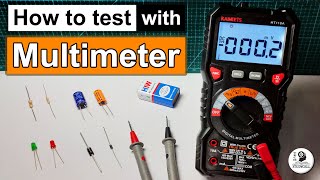 How to use Multimeter to check Electronic Components like Resistor Capacitor Diode LED [upl. by Dent332]