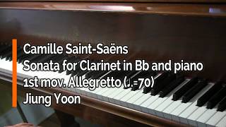 Piano Part  SaintSaëns Clarinet sonata Op167 I Allegretto ♩ 70 [upl. by Valerian]