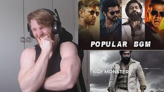 Top 10 Popular BGM South vs Bollywood • Reaction By Foreigner ft KGF Master War Rolex URI [upl. by Ahsym192]