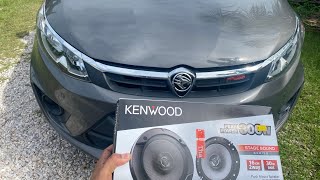 KENWOOD speaker DIY installation at proton persona vvt [upl. by Brosy]