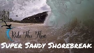 Super Sandy SHOREBREAK BarrelsBodyboarding POV  Ride The Flow [upl. by Adihsar]