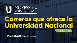 Carreras que ofrece la Universidad Nacional de Colombia [upl. by Otreblada]