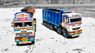 Truck Miniature Model Making  Tata 4825 Bs6 Truck  Tipper and Bulker Truck Miniature Model [upl. by Anual]