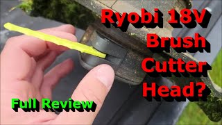 Ryobi 18V Brush Cutter Head  Does It Work  Lets Test It [upl. by Enelyahs]