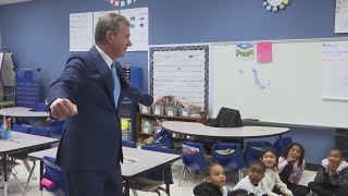 Governor Roy Cooper continues the push for public school funding during Greenville stop [upl. by Griffith]