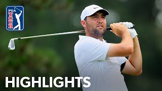 Scottie Scheffler moves within two of the lead  Round 2 highlights  Travelers [upl. by Ysnat]