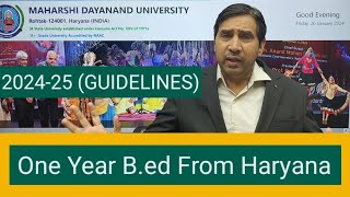 Admissions open in bed from MDU Rohtak for Session 202425 one year bed from Haryana 2024 [upl. by Lister868]