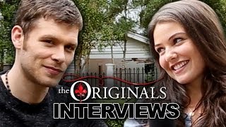 Joseph Morgan amp Danielle Campbell Reveal Klaus amp Davina Going HeadtoHead on quotThe Originalsquot [upl. by Ahoufe]