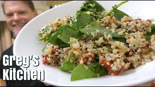 Quinoa Salad with Lemon Dressing Recipe  Gregs Kitchen [upl. by Ttsepmet492]