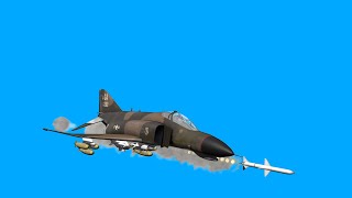 Figther jet F4E Phantom II missiles green screen blue screen [upl. by Adela660]