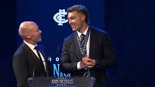 Patrick Cripps  Full Speech at the 2024 John Nicholls Medal [upl. by Akkire]