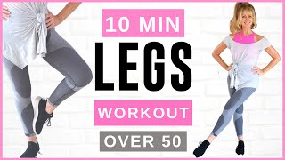 10 Minute LEG WORKOUT For Beginners  Low Impact No Equipment For Women Over 50 [upl. by Evelin551]