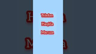 Telefon haqida Maruza maruzalar [upl. by Iolenta]