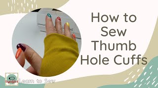 How to Sew Thumb Hole Cuffs  Steps to sew cosy cuffs for sweatshirtshoodies etc  Sewing Magic [upl. by Ralina929]